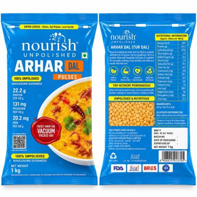 NOURISH UNPOLISHED ARHAR DAL - 500 g